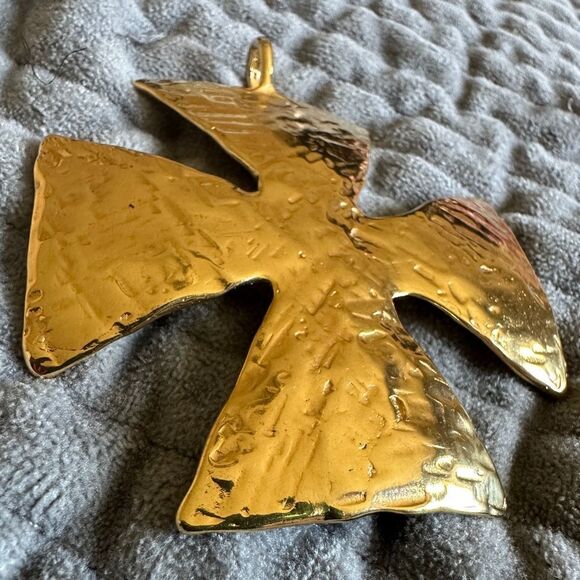 Neiman Marcus Hammered Gold-Tone Artisan Cross Pendant - Picture 11 of 17